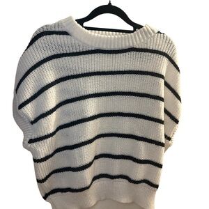 SHEIN Black and White Striped Sweater